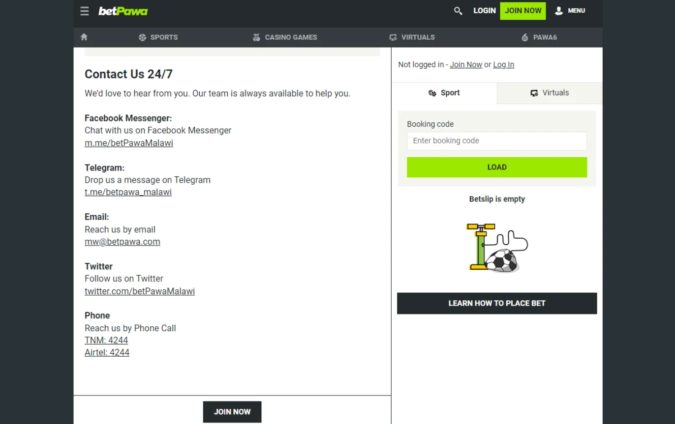 Betpawa Aviator support